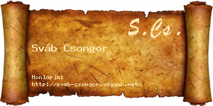 Sváb Csongor névjegykártya